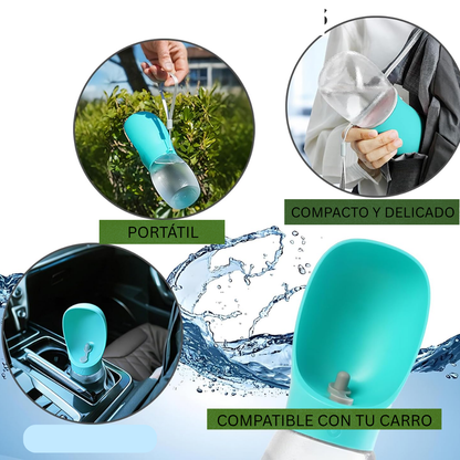 Botella de agua para perros 300ML 3 colores